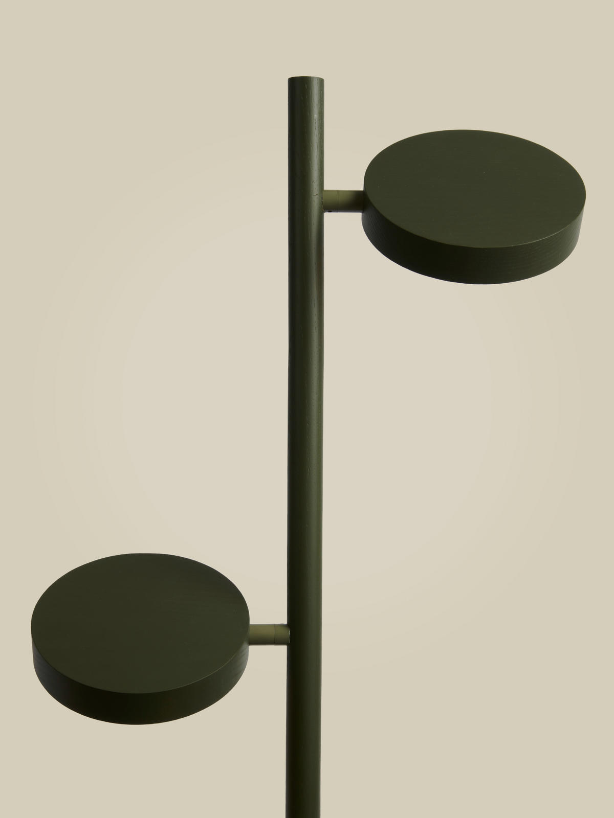 STEHLEUCHTE 40/146 cm    - Dunkelgrün/Weiß, Trend, Holz (40/146cm) - Good & Mojo