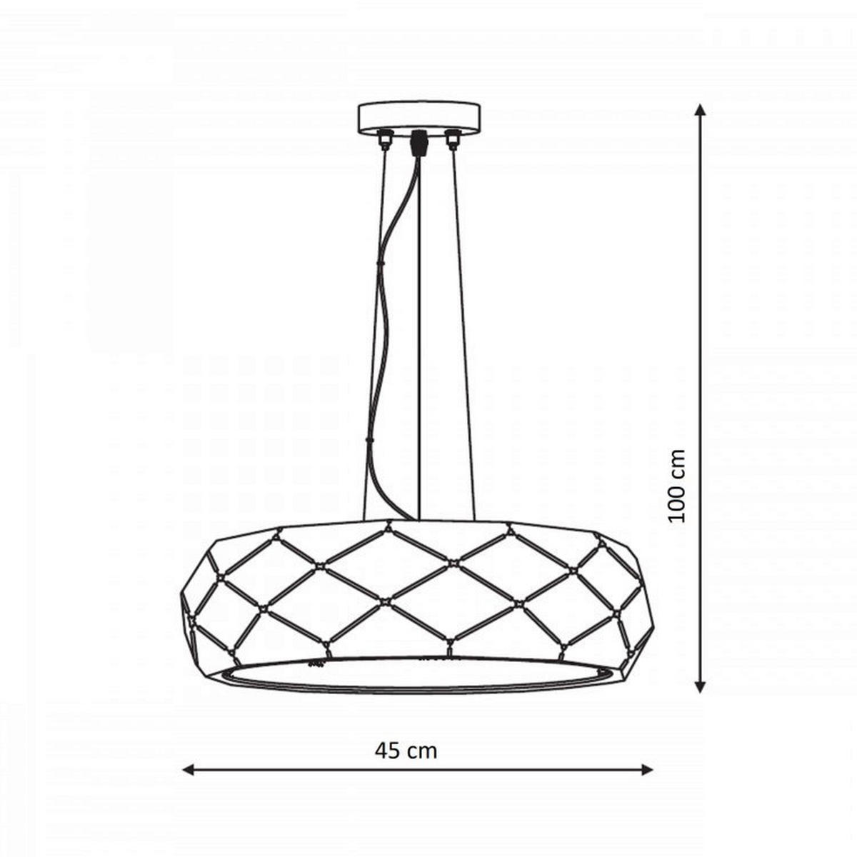 ZÁVĚSNÉ SVÍTIDLO, 45/120 cm  - jantarové barvy, Design, kov (45/120cm)