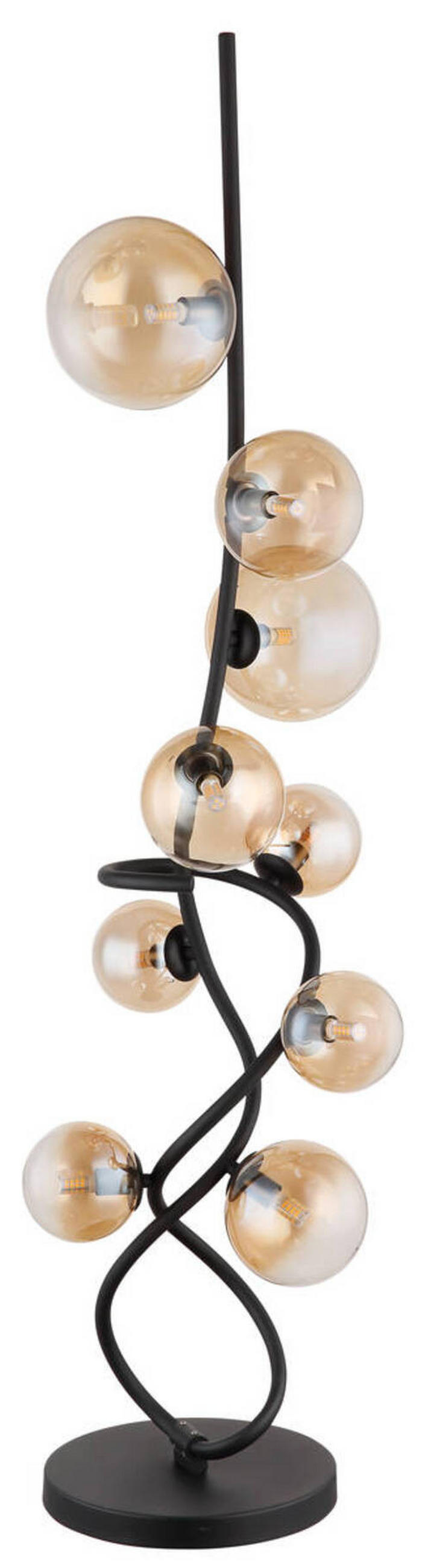 LED-GOLVLAMPA 33/122 cm    - klar/svart, Design, metall/glas (33/122cm) - Globo