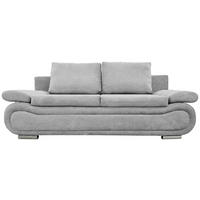 SCHLAFSOFA  mit Jacquard Hellgrau  - Chromfarben/Beige, Design, Textil (200/78/90cm) - Venda