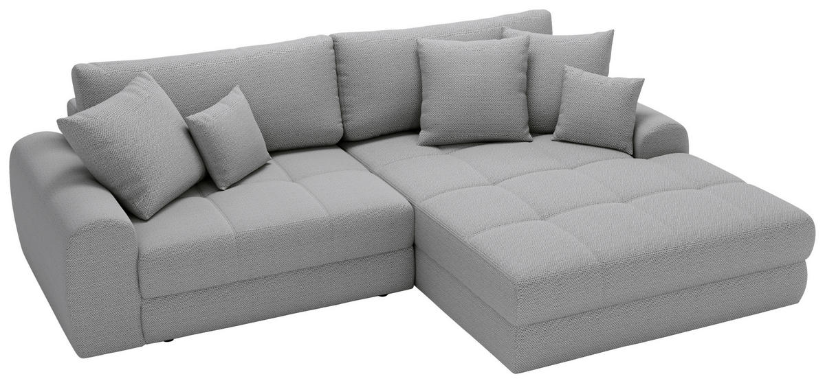 ECKSOFA LORSON Grau Struktur  - Schwarz/Grau, Design, Kunststoff/Textil (290/208cm) - Livetastic