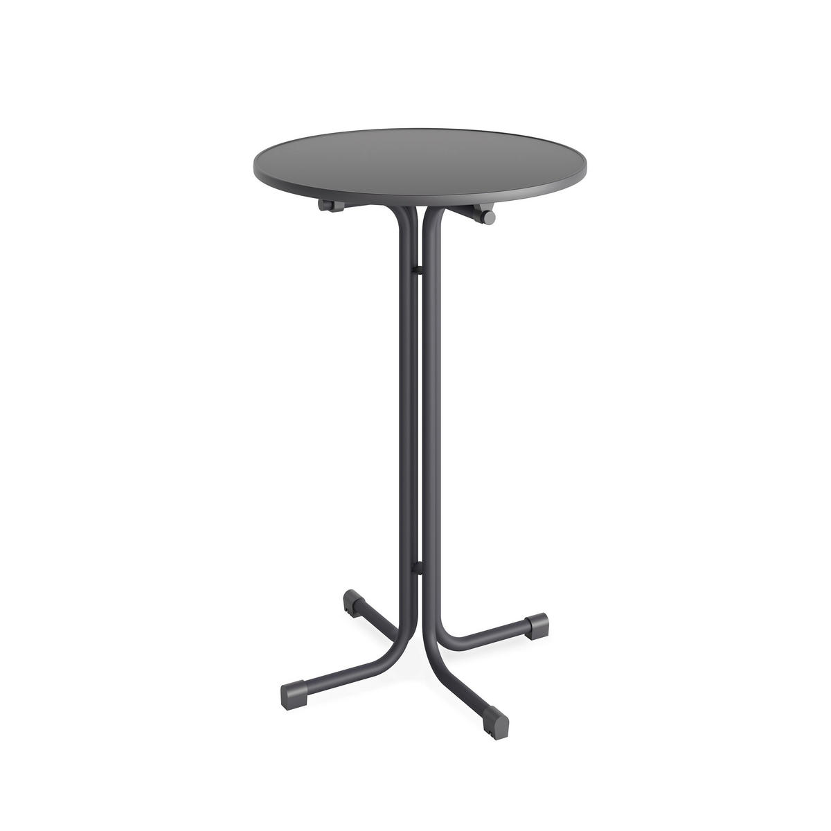 GARTEN-BARTISCH in Holz, Metall, Kunststoff   - Anthrazit, LIFESTYLE, Holz/Kunststoff (70/109/70cm)