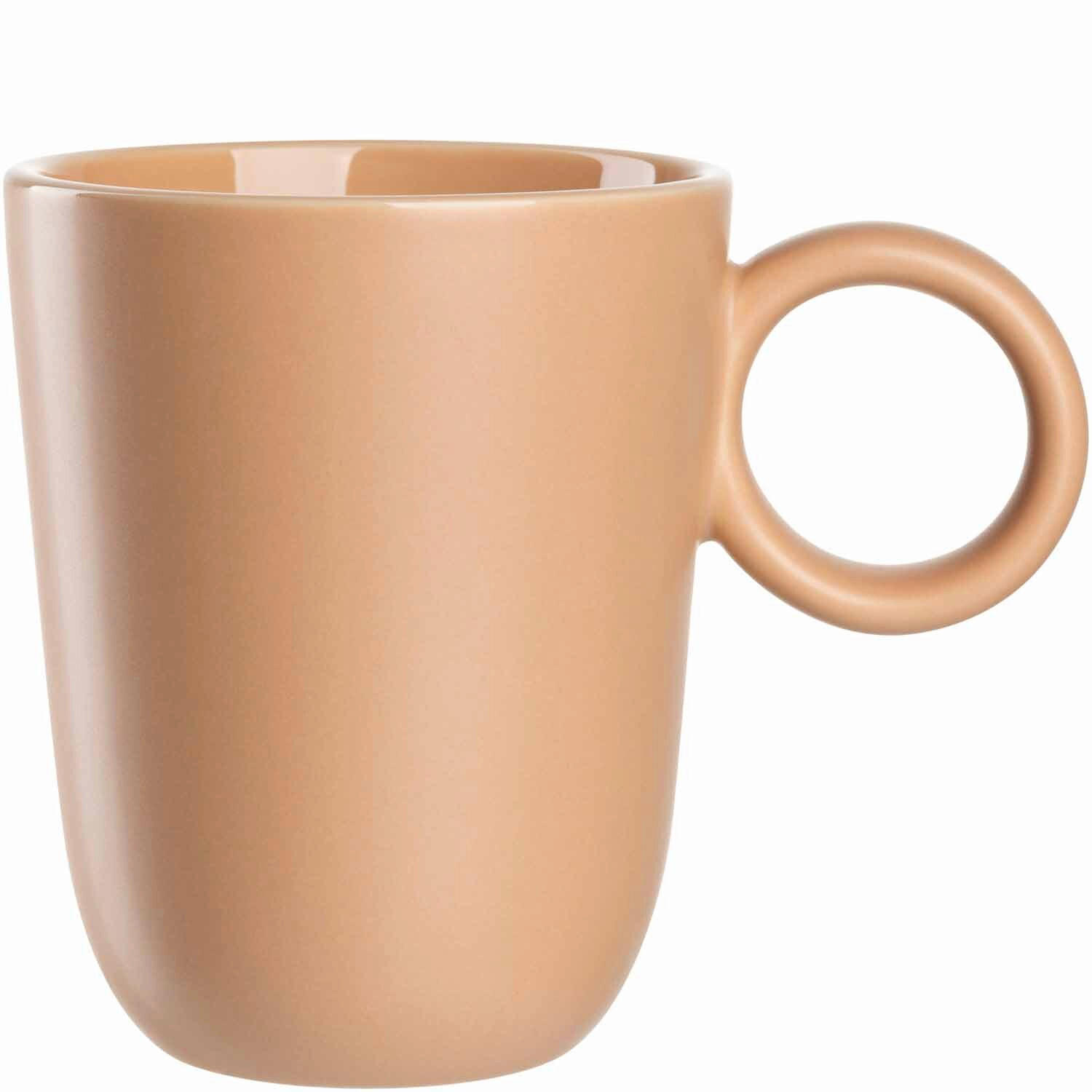 TASSE ROMA   400,00 ml  - Aprikose, KONVENTIONELL, Keramik (13,30/11,00/8,80cm) - Leonardo