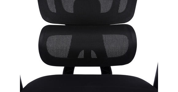 CHEFSESSEL Netzbespannung Schwarz  - Schwarz, Design, Kunststoff/Textil (67,5/126/134/65cm) - Novel