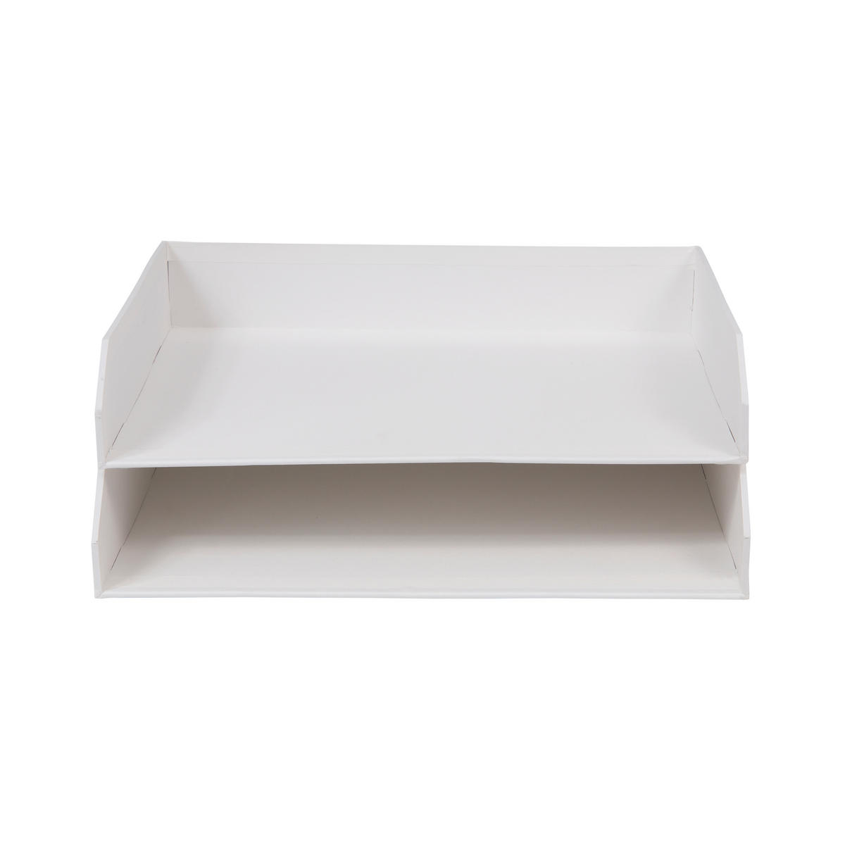 BRIEFABLAGE Karton, Papier Weiß  - Weiß, Basics, Karton/Papier (33.2/6.3/25.4cm)