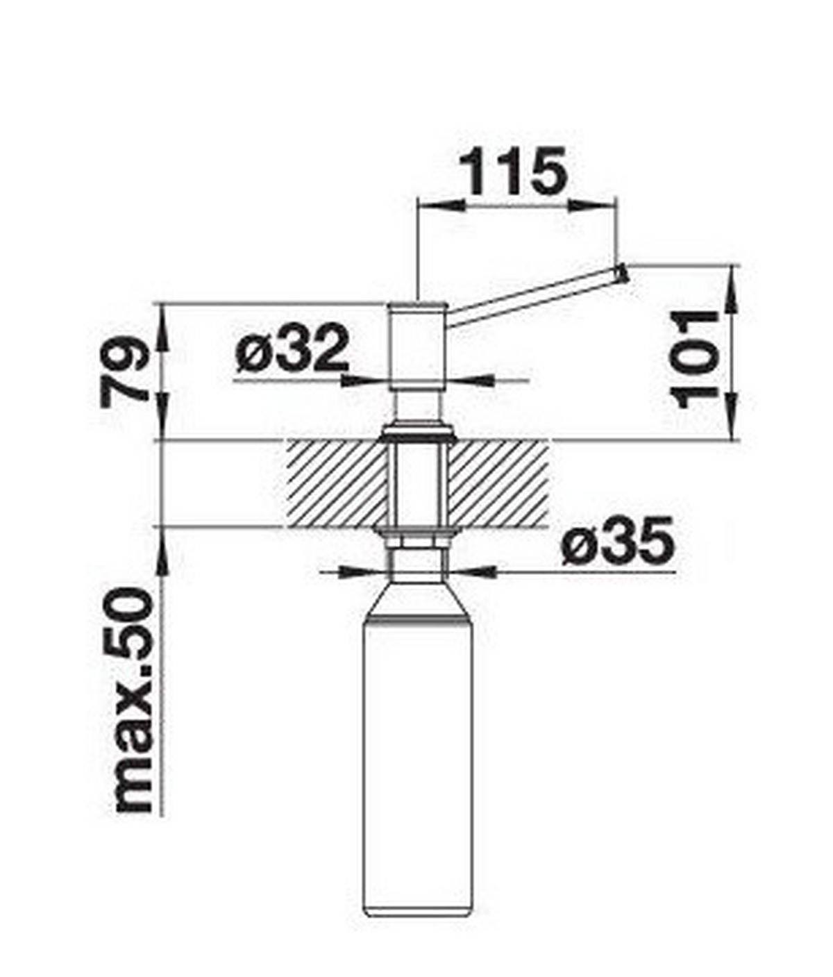 SPÜLMITTELSPENDER  - Goldfarben, Basics, Metall (4,5/6,5/4,5cm) - Blanco