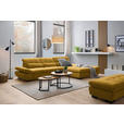 ECKSOFA  in Flachgewebe Gelb  341/204 cm  - Gelb/Schwarz, Design, Textil/Metall (341/204cm) - Xora