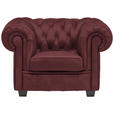 CHESTERFIELD-SESSEL - Wengefarben/Bordeaux, LIFESTYLE, Holz/Textil (115/76,5/96cm) - Landscape