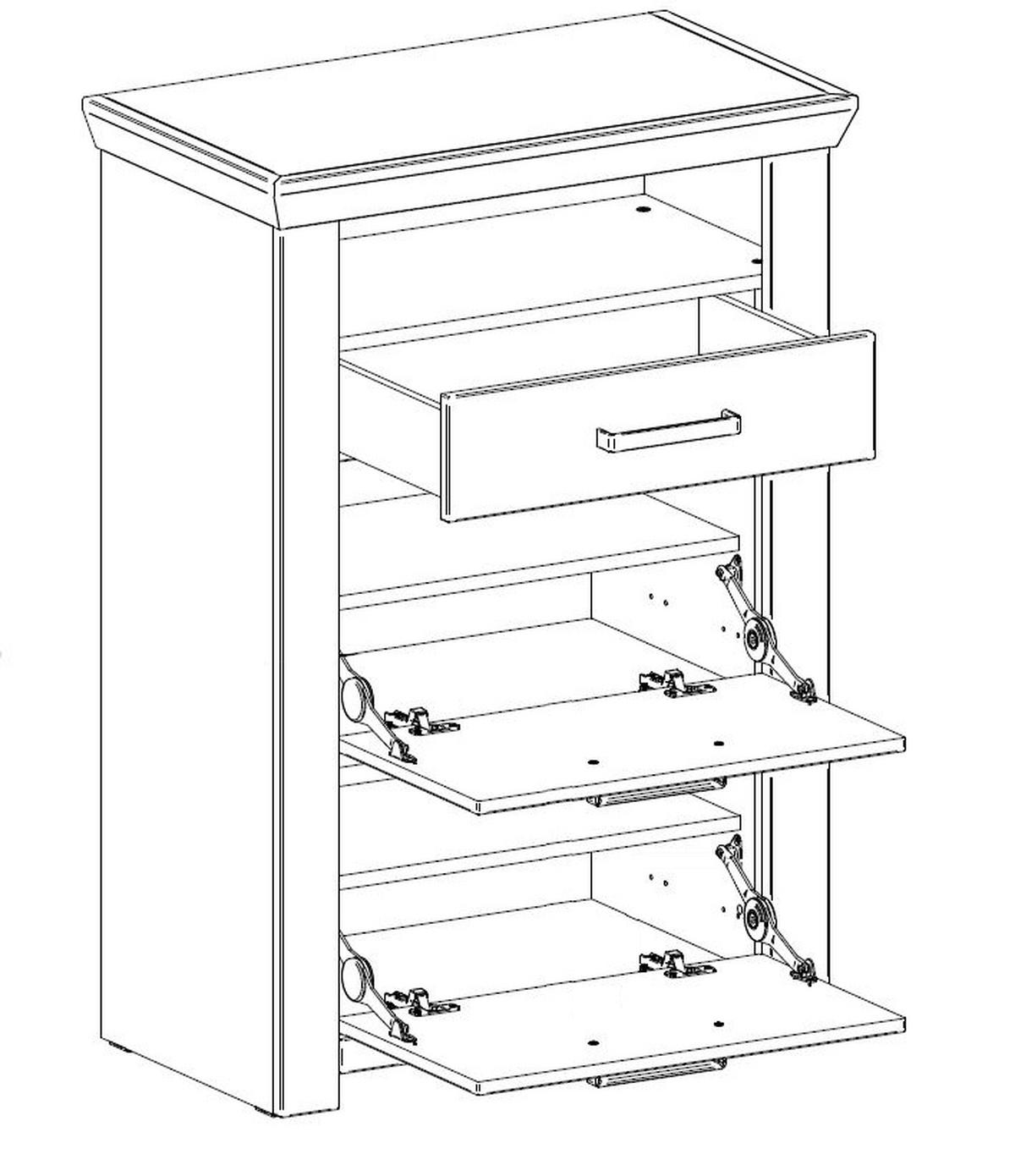GARDEROBE 4-teilig  in 275/206,6/51,2 cm  - Eichefarben/Pinienfarben, Basics, Holzwerkstoff (275/206,6/51,2cm) - SetOne by Musterring