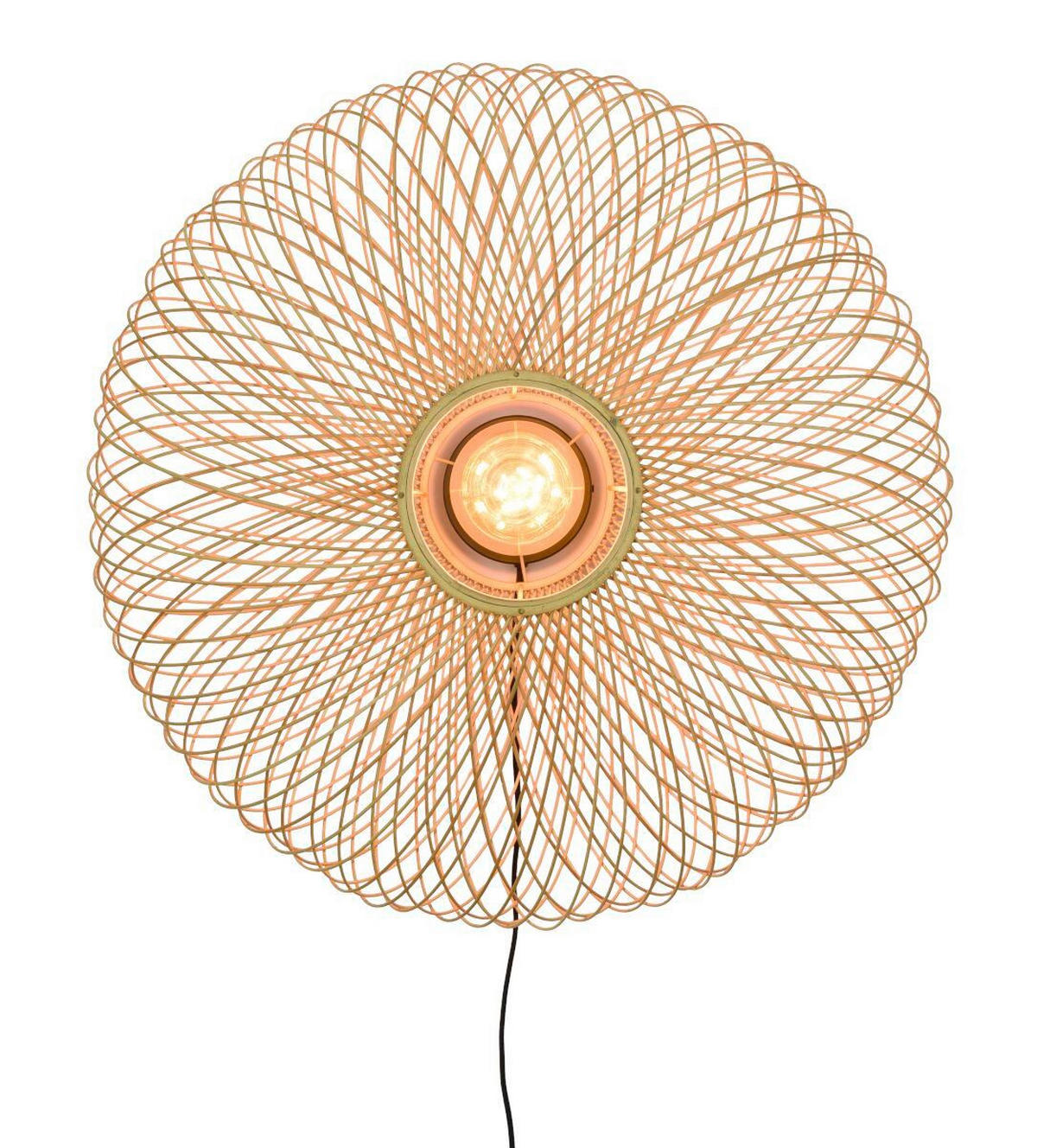 NÁSTENNÉ SVIETIDLO, 63/38 cm  - svetlohnedá, Natur, prírodné materiály (63/38cm) - Good & Mojo