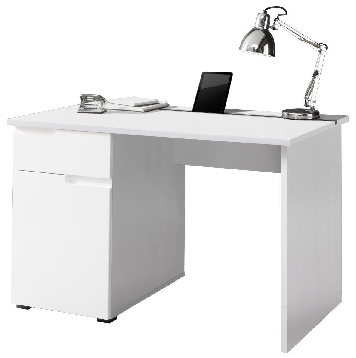 PÍSACÍ STÔL, biela, 120/76/67 cm - biela, Design, kompozitné drevo (120/76/67cm) - Xora