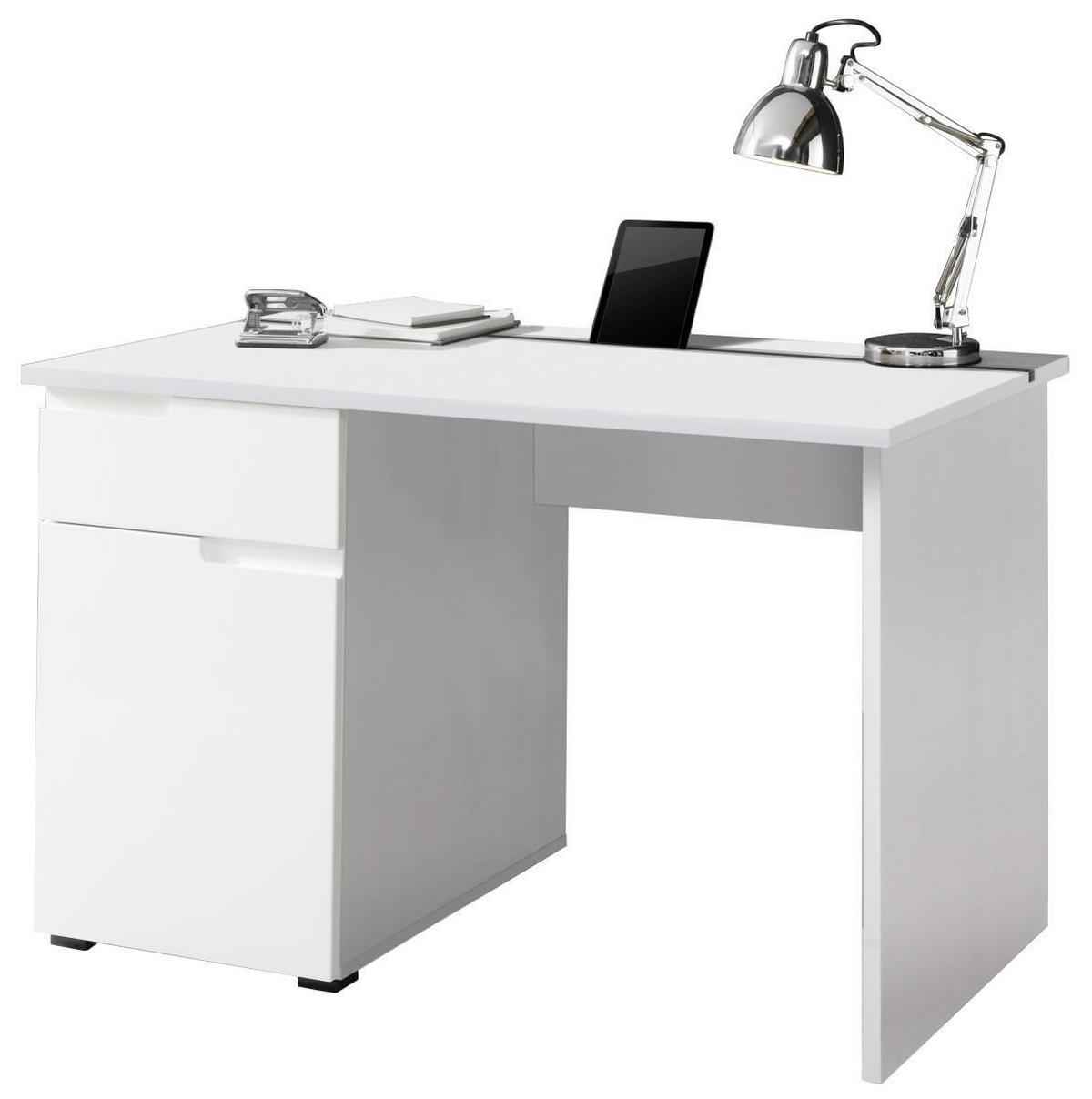 PÍSACÍ STÔL, biela, 120/76/67 cm - biela, Design, kompozitné drevo (120/76/67cm) - Xora