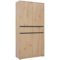 MEHRZWECKSCHRANK 100/200/37 cm  in Anthrazit, Eiche Artisan  - Anthrazit/Eiche Artisan, KONVENTIONELL, Holzwerkstoff/Kunststoff (100/200/37cm) - Xora