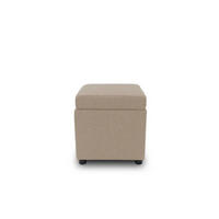 SITZBOX in Textil Beige  - Beige/Schwarz, Design, Kunststoff/Textil (45/47/45cm) - LOOKS by W.Joop