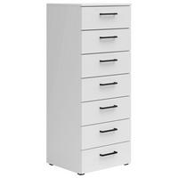 KOMODA, biela, 45/115/40 cm - čierna/biela, Modern, kompozitné drevo/plast (45/115/40cm) - Carryhome