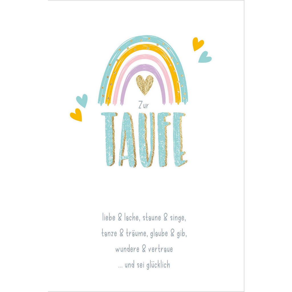 Billett Taufe Regenbogen