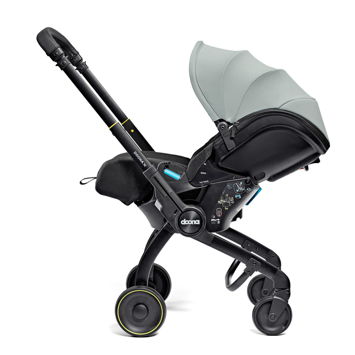 BABYSCHALE Doona X  - Salbeigrün, Basics, Kunststoff/Textil (44/45,6/72,3cm) - Doona