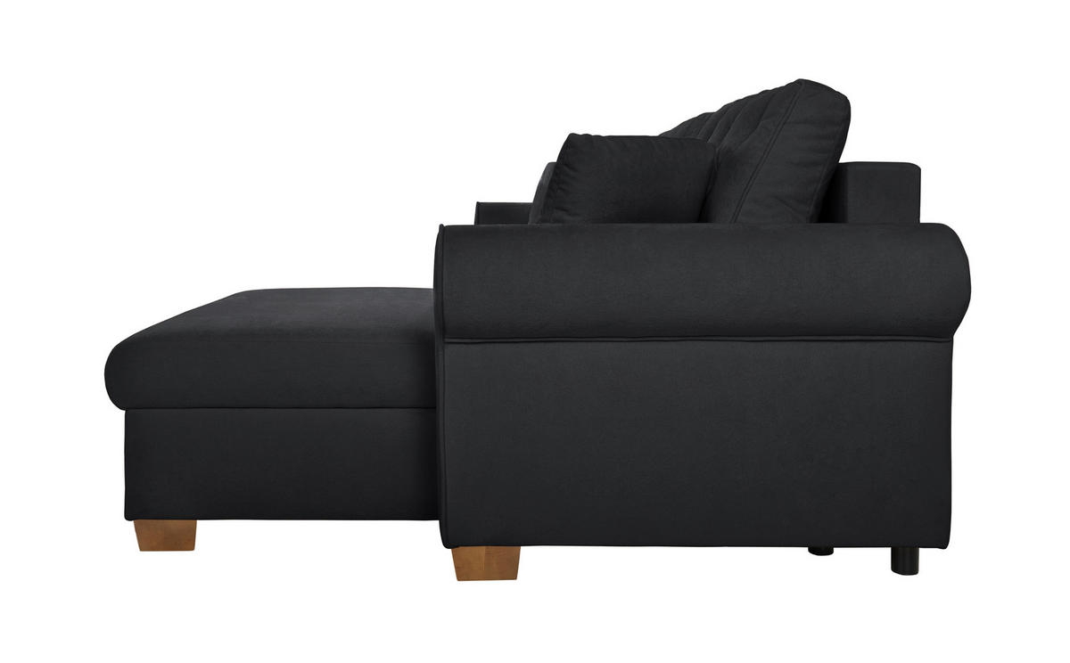 ECKSOFA Arles Anthrazit  - Anthrazit/Buchefarben, Design, Holz/Textil (266/161cm) - MID.YOU
