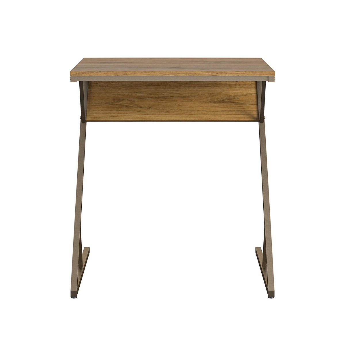 SCHREIBTISCH 64/72/49 cm  in Messingfarben, Walnussfarben  - Messingfarben/Walnussfarben, Design, Holzwerkstoff (64/72/49cm) - MID.YOU
