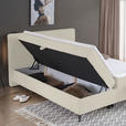 BOXBETT 160/200 cm  in Creme  - Creme/Schwarz, Design, Holz/Holzwerkstoff (160/200cm) - Xora