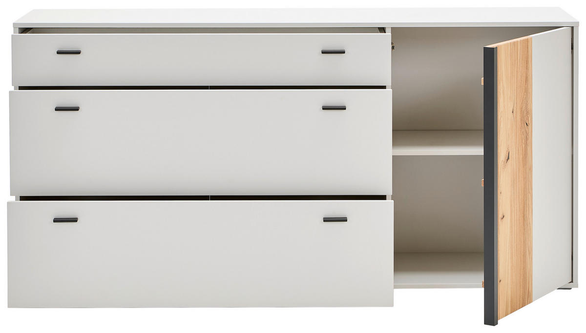 SIDEBOARD  in 183/88,2/43,8 cm  - Anthrazit/Eschefarben, KONVENTIONELL, Holz/Holzwerkstoff (183/88,2/43,8cm) - Hom`in