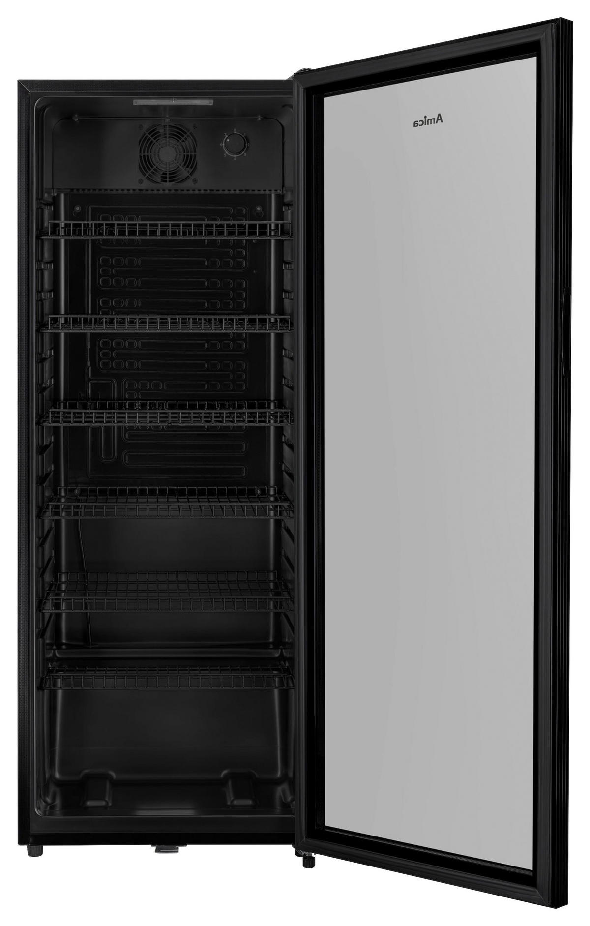 GETRÄNKEKÜHLSCHRANK 54,5/141/54 cm  - Schwarz, Basics, Glas/Metall (54,5/141/54cm) - Amica