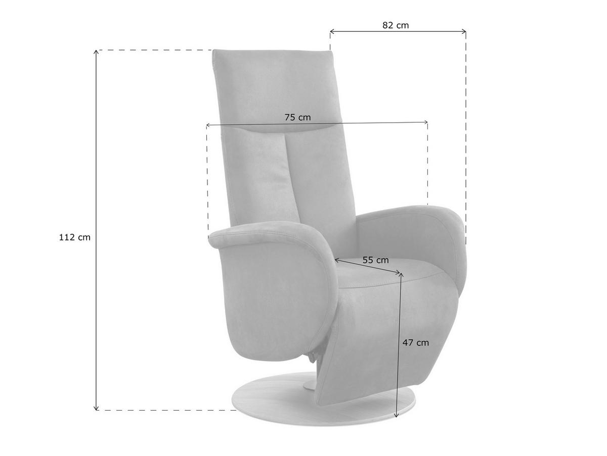 DREHSTUHL  in Mikrofaser Bordeaux  - Bordeaux/Eichefarben, Konventionell, Holz/Textil (75/112/82cm) - Sit & More