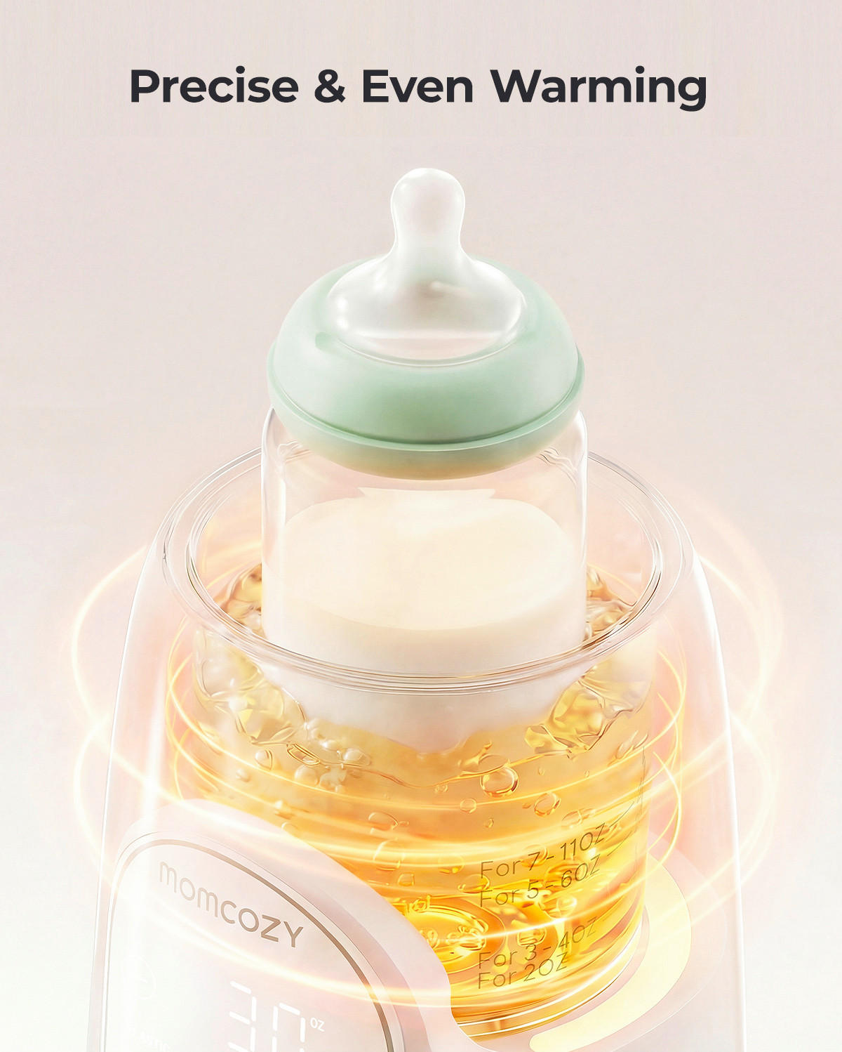 BABYKOSTWÄRMER  Bottle Warmer  - Weiß Hochglanz, Basics, Kunststoff (15/7,07/15cm) - Momcozy