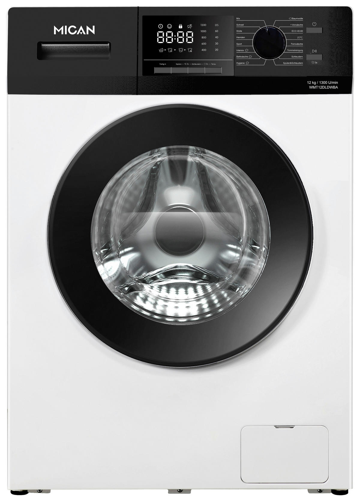 WASCHMASCHINE WMT12DLDWBA  - Weiß, Basics, Glas/Keramik (62,5/59,5/85cm) - Mican