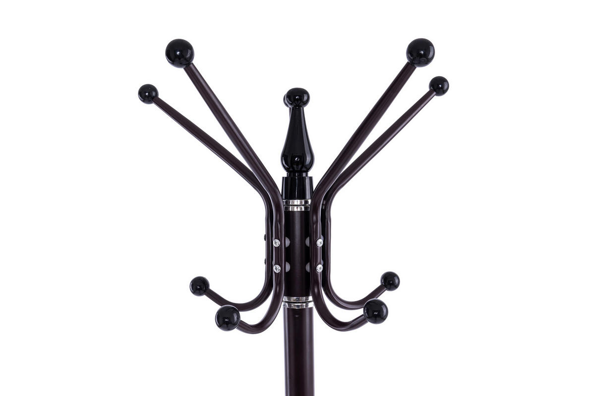 GARDEROBENSTÄNDER in Chromfarben, Dunkelbraun  37/182 cm  - Chromfarben/Dunkelbraun, Basics, Stein/Metall (37/182cm) - Globo