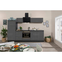 KÜCHENBLOCK 270 cm   Grau, Eichefarben  - Eichefarben/Alufarben, Konventionell, Holzwerkstoff/Metall (270cm) - Respekta