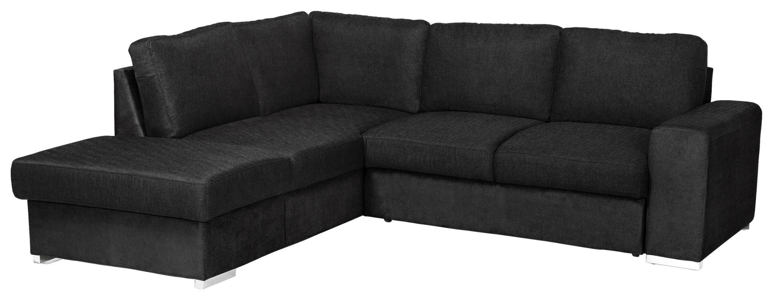 ECKSOFA Anthrazit Mikrofaser  - Chromfarben/Anthrazit, KONVENTIONELL, Textil/Metall (213/248cm) - MID.YOU