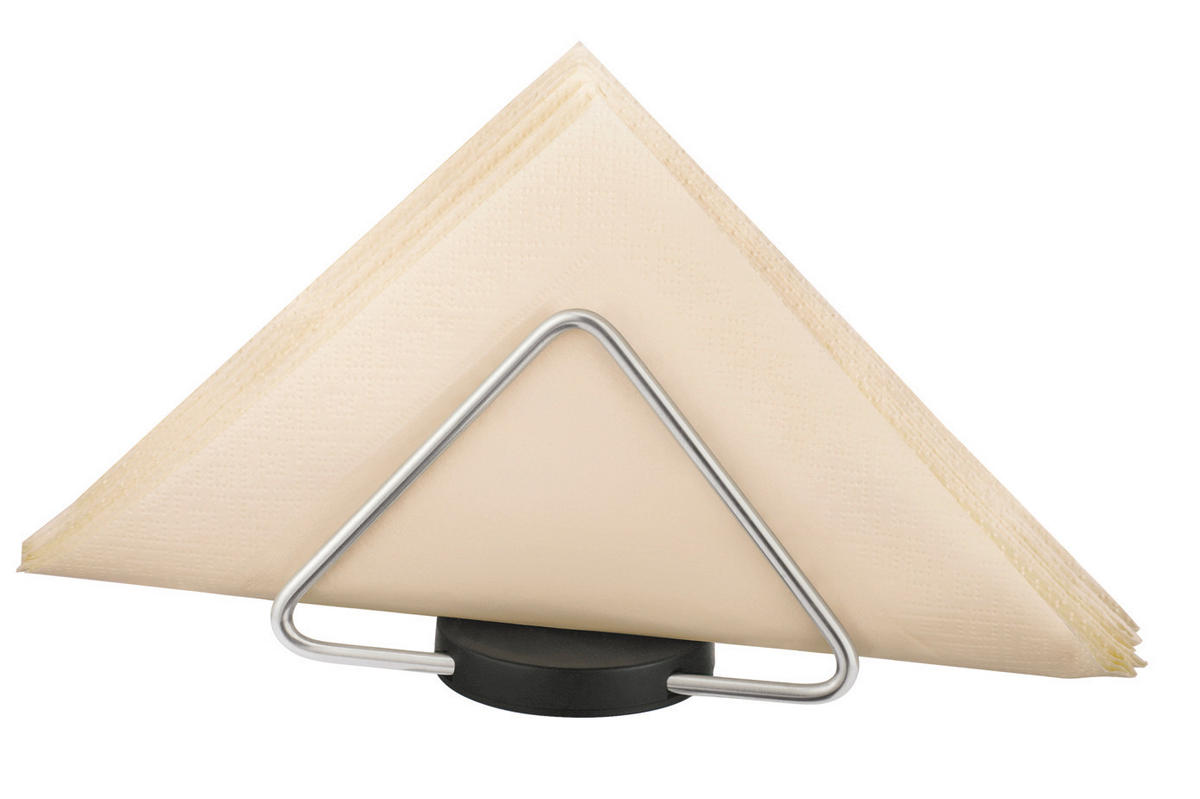 DRŽÁK NA UBROUSKY - černá/barvy stříbra, Design, plast/kámen (5,4/8/11,2cm) - Tescoma