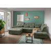 WOHNLANDSCHAFT in Chenille Dunkelgrün  - Chromfarben/Dunkelgrün, Design, Textil/Metall (195/376/254cm) - Livetastic