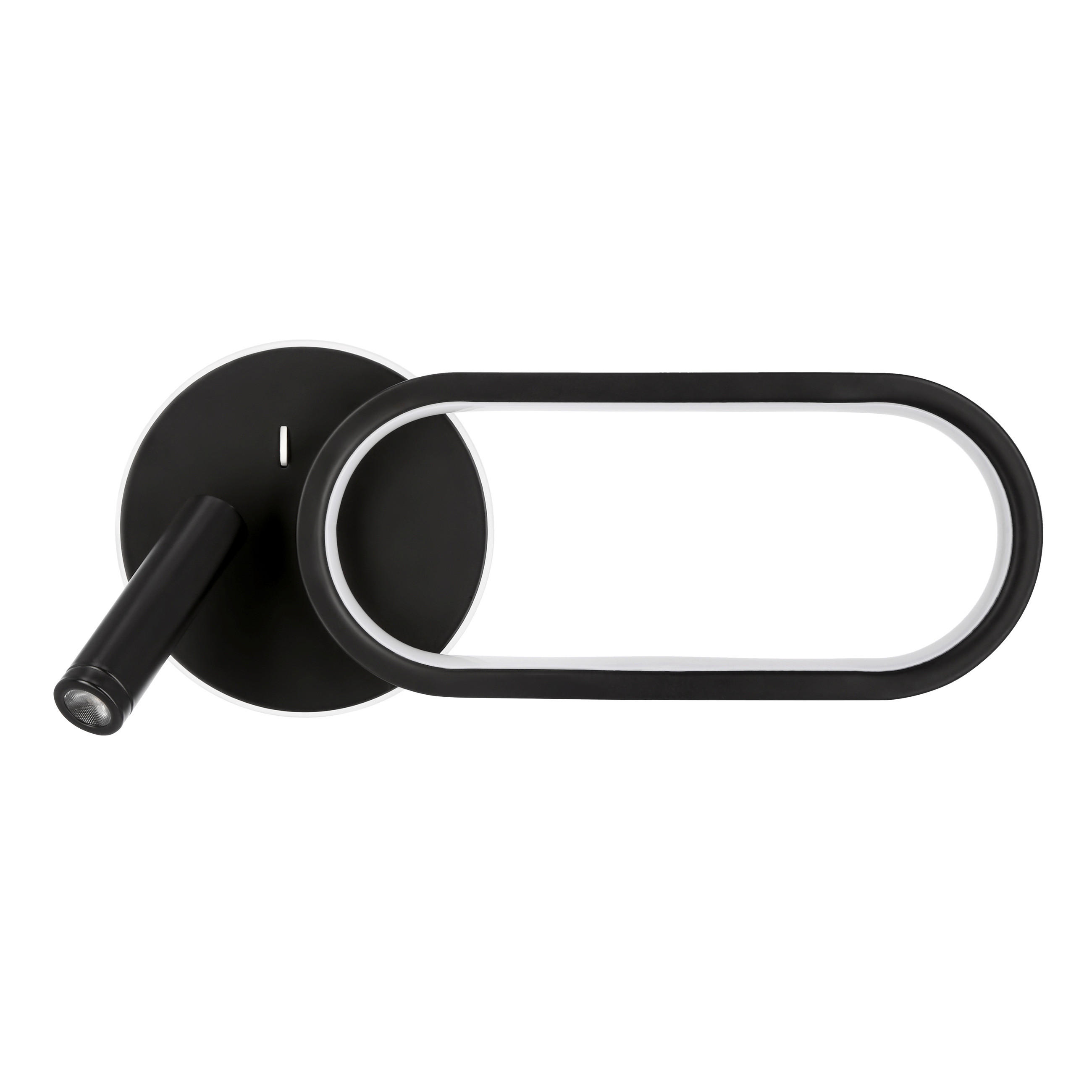 LED-WANDLEUCHTE 35/6.5/15 cm   - Schwarz/Weiß, Design, Kunststoff/Metall (35/6.5/15cm)