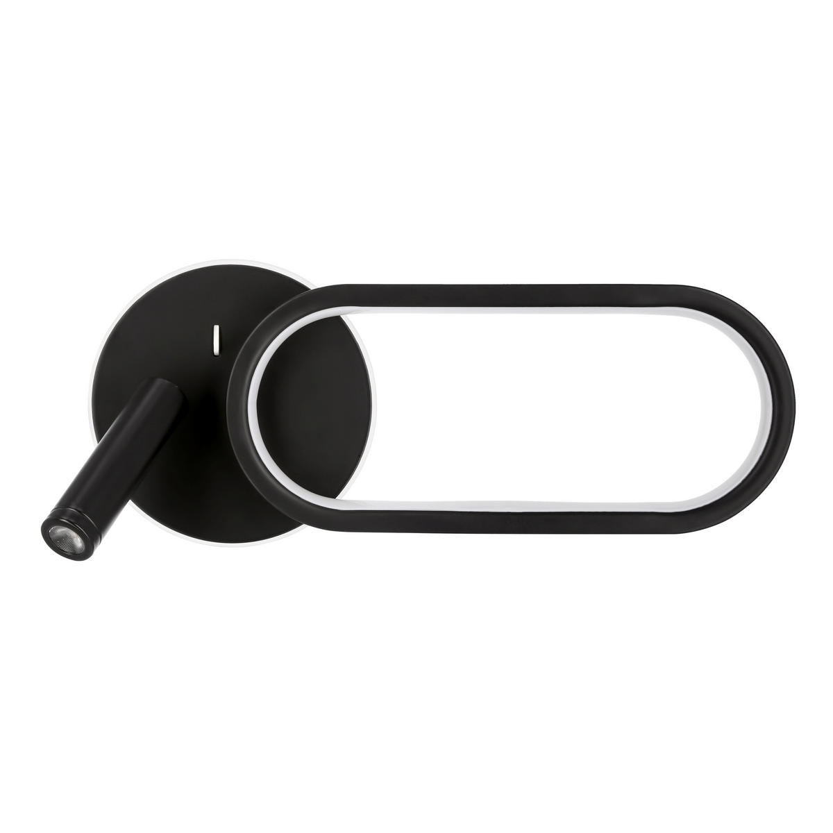 LED-WANDLEUCHTE 35/6.5/15 cm   - Schwarz/Weiß, Design, Kunststoff/Metall (35/6.5/15cm)