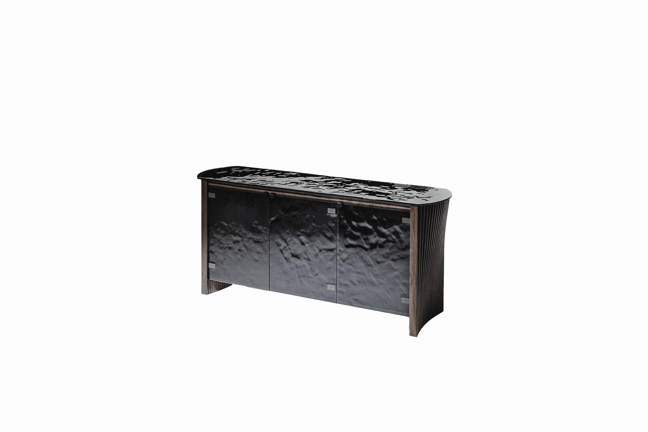 KOMODA   180/75/50 cm   tamno siva  - tamno siva, Moderno, staklo/drvo (180/75/50cm) - Belluti