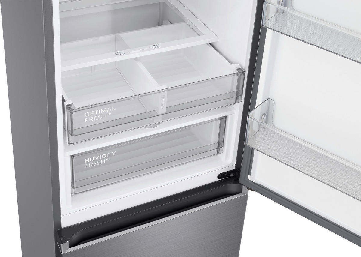 KÜHL-GEFRIER-KOMBINATION 59,5/203,0/65,8 cm RL38A776ASR/EG  - Edelstahlfarben, Basics, Glas/Kunststoff (59,5/203,0/65,8cm) - Samsung