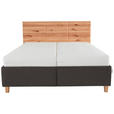 POLSTERBETT Matratze, Lattenrost, Bettkasten Buchefarben, Dunkelbraun 180/200 cm  - Dunkelbraun/Buchefarben, Design, Holz/Textil (180/200cm) - Valnatura