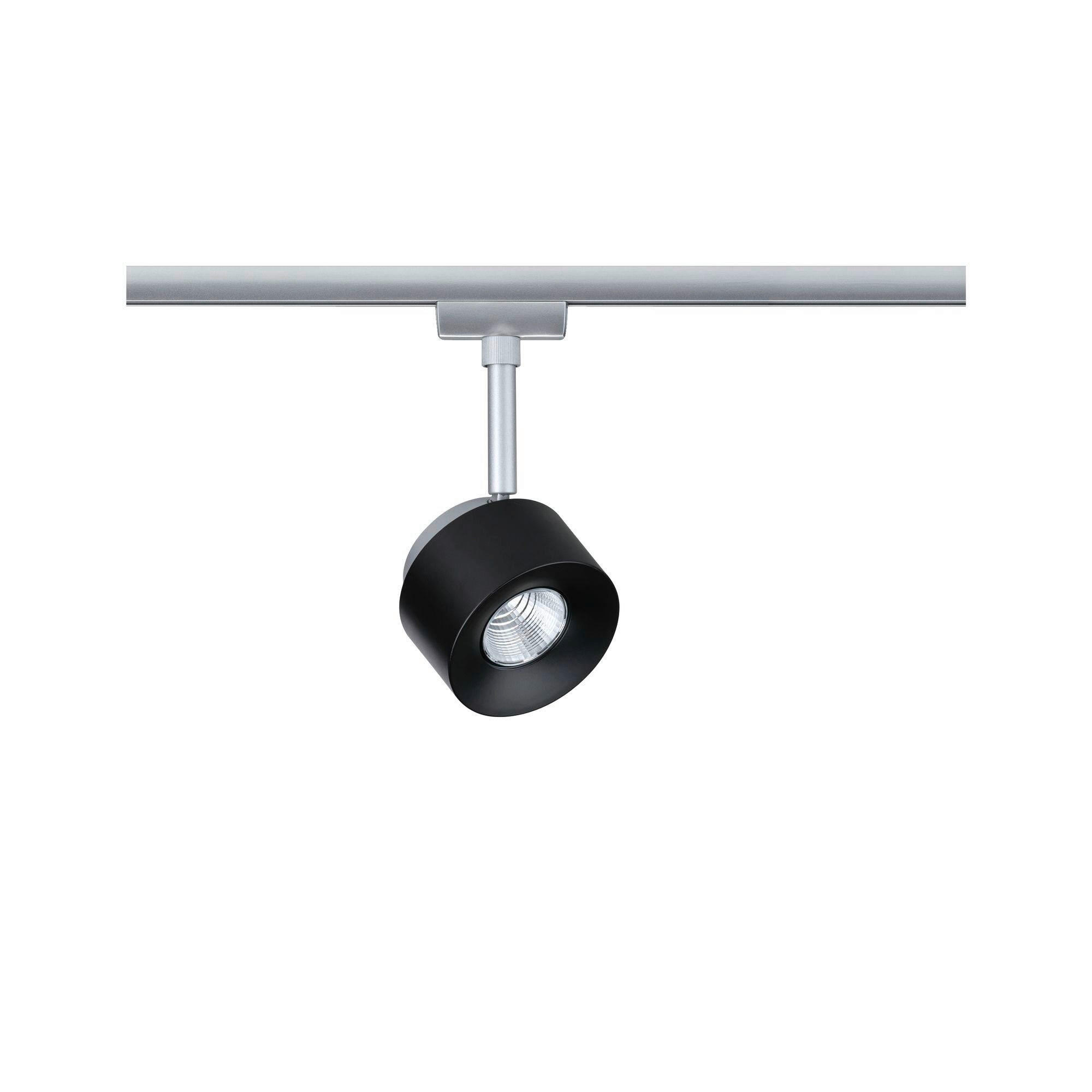 SCHIENENSYSTEM-STRAHLER   - Chromfarben/Schwarz, Basics, Kunststoff/Metall (19,7cm) - Paulmann