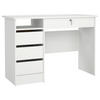 SCHREIBTISCH 109,3/48,5/75,6 cm Weiß Stauraum, abschließbar  - Weiß, MODERN, Holzwerkstoff (109,3/48,5/75,6cm) - MID.YOU