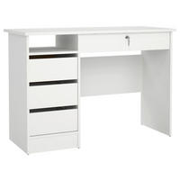 SCHREIBTISCH 109,3/48,5/75,6 cm Weiß Stauraum, abschließbar  - Weiß, MODERN, Holzwerkstoff (109,3/48,5/75,6cm) - MID.YOU