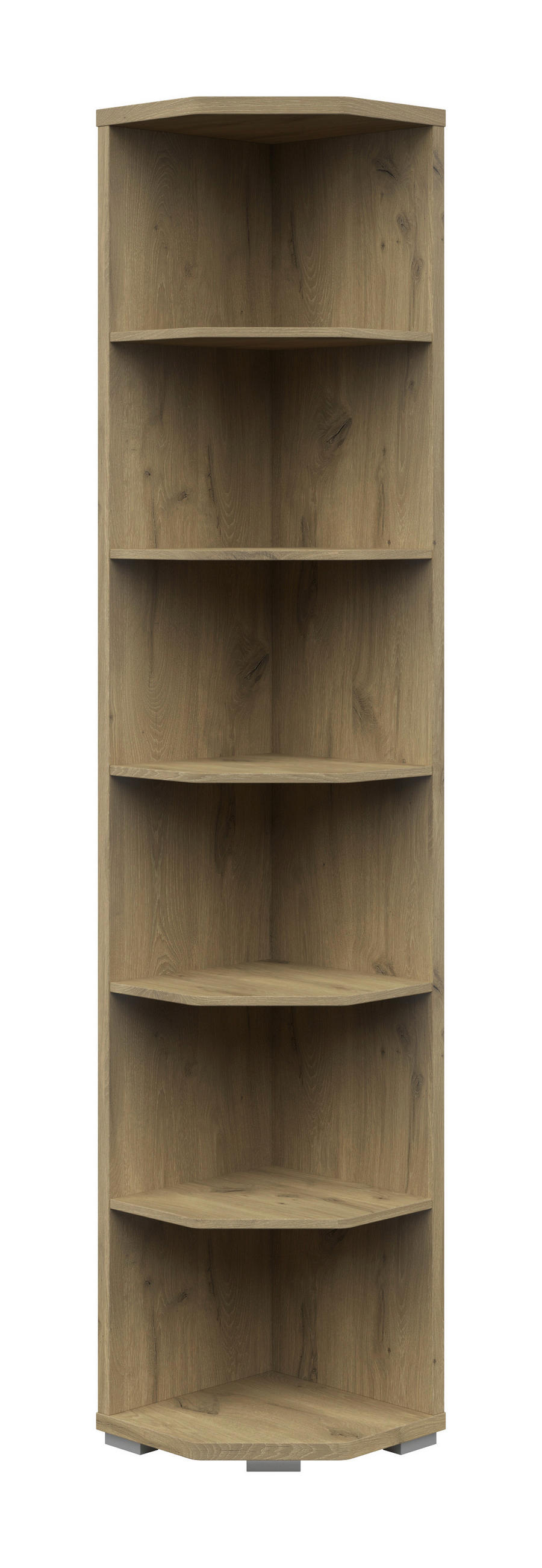 AKTENREGAL 39,5/210,4/39,5 cm  - Eichefarben/Silberfarben, Konventionell, Holzwerkstoff/Kunststoff (39,5/210,4/39,5cm) - Voleo