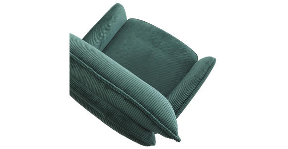 BARHOCKER Cord Grün Stoffauswahl, Sitzfläche 360° drehbar  - Schwarz/Grün, Design, Textil/Metall (54/98-120/58cm) - Novel