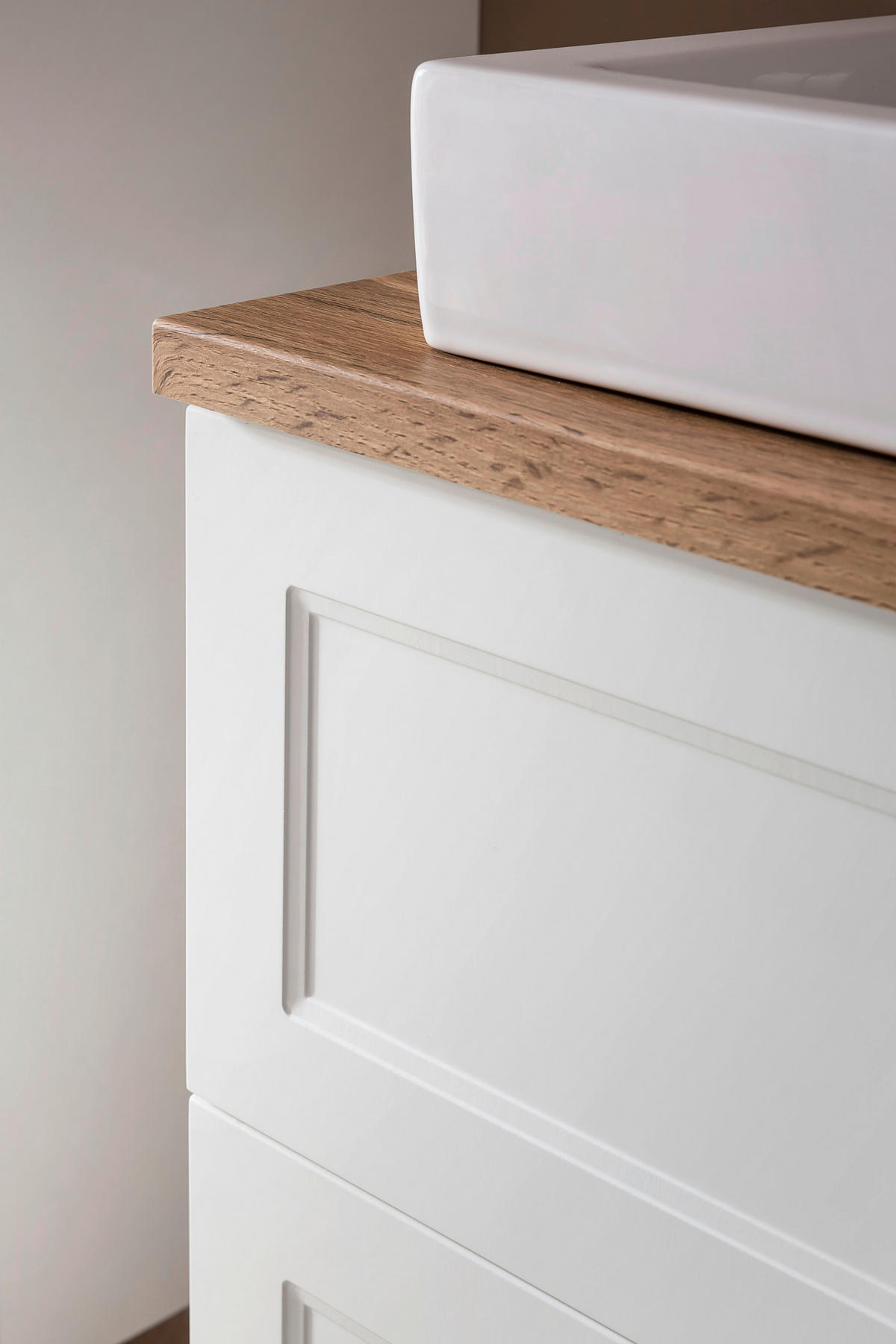 WASCHTISCHKOMBI 80 cm  - Eiche Wotan/Schwarz, ROMANTIK / LANDHAUS, Keramik/Holzwerkstoff (80cm) - Xora