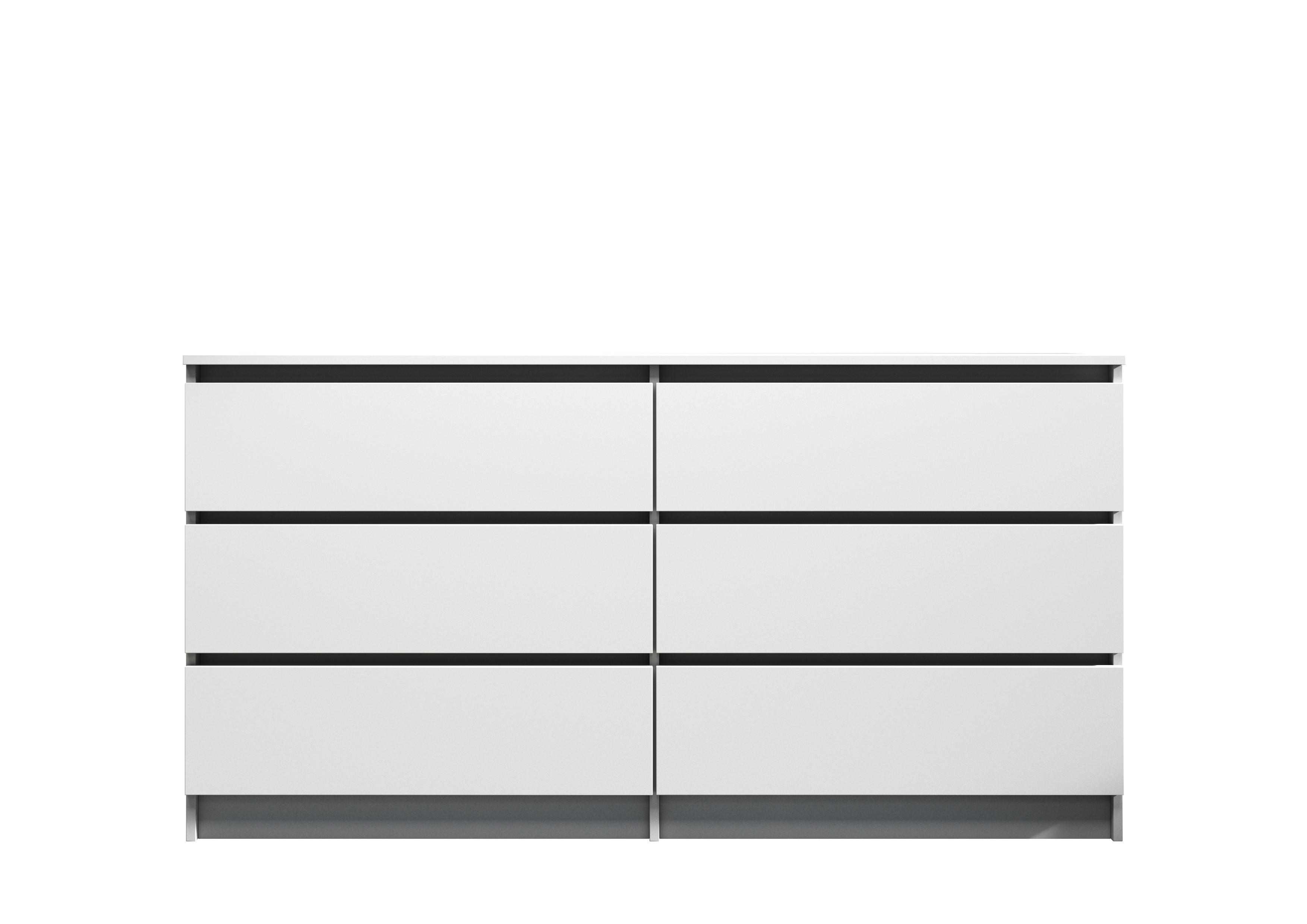 KOMODA   154/80/42 cm   bijela  - bijela, Design, drvni materijal (154/80/42cm)
