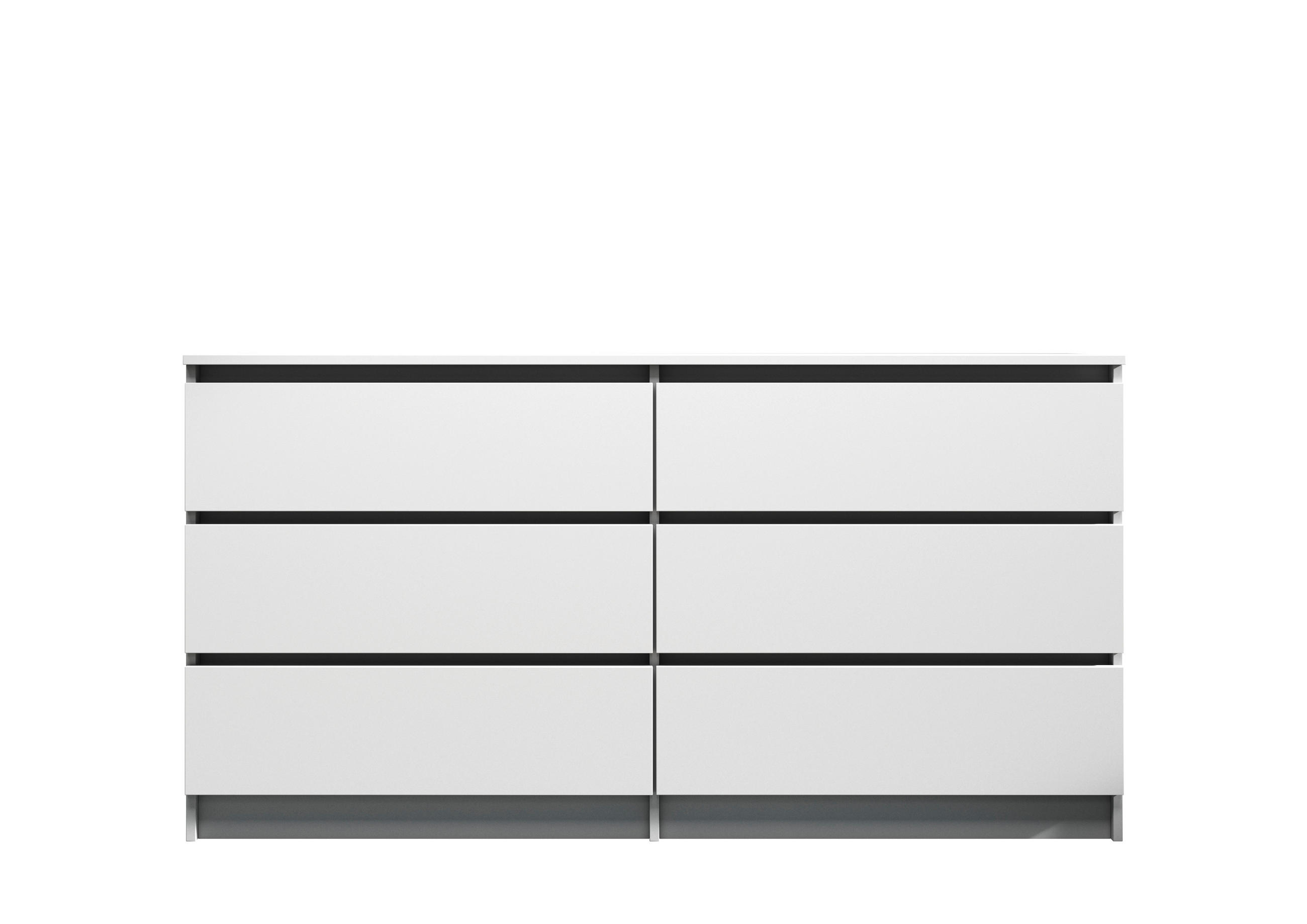 KOMODA 120/80/42 cm bijela - bijela, Design, drvni materijal (120/80/42cm)