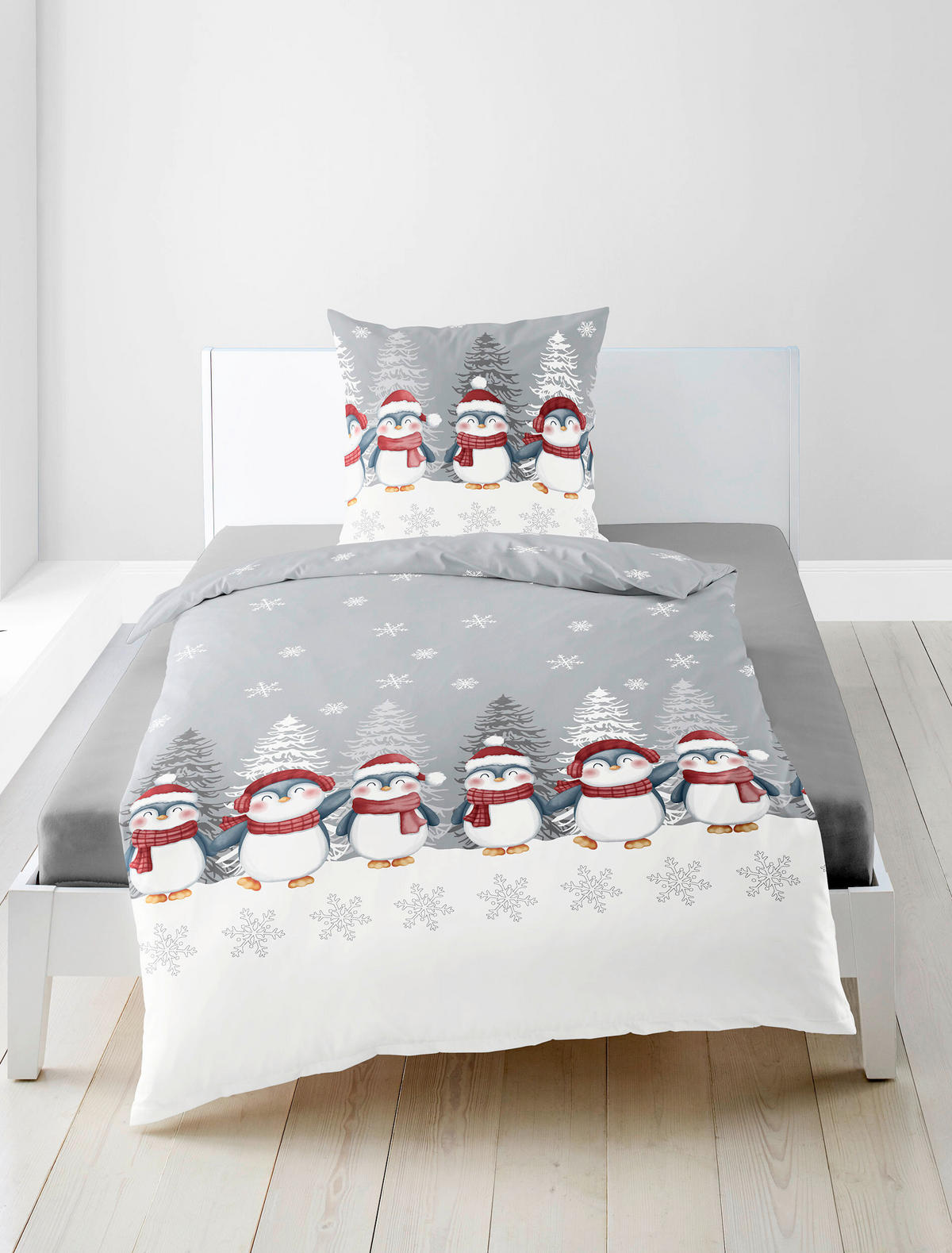 BETTWÄSCHE 2-teilig 135/200 cm  - Grauweiß, Design, Textil (135/200cm) - Bierbaum