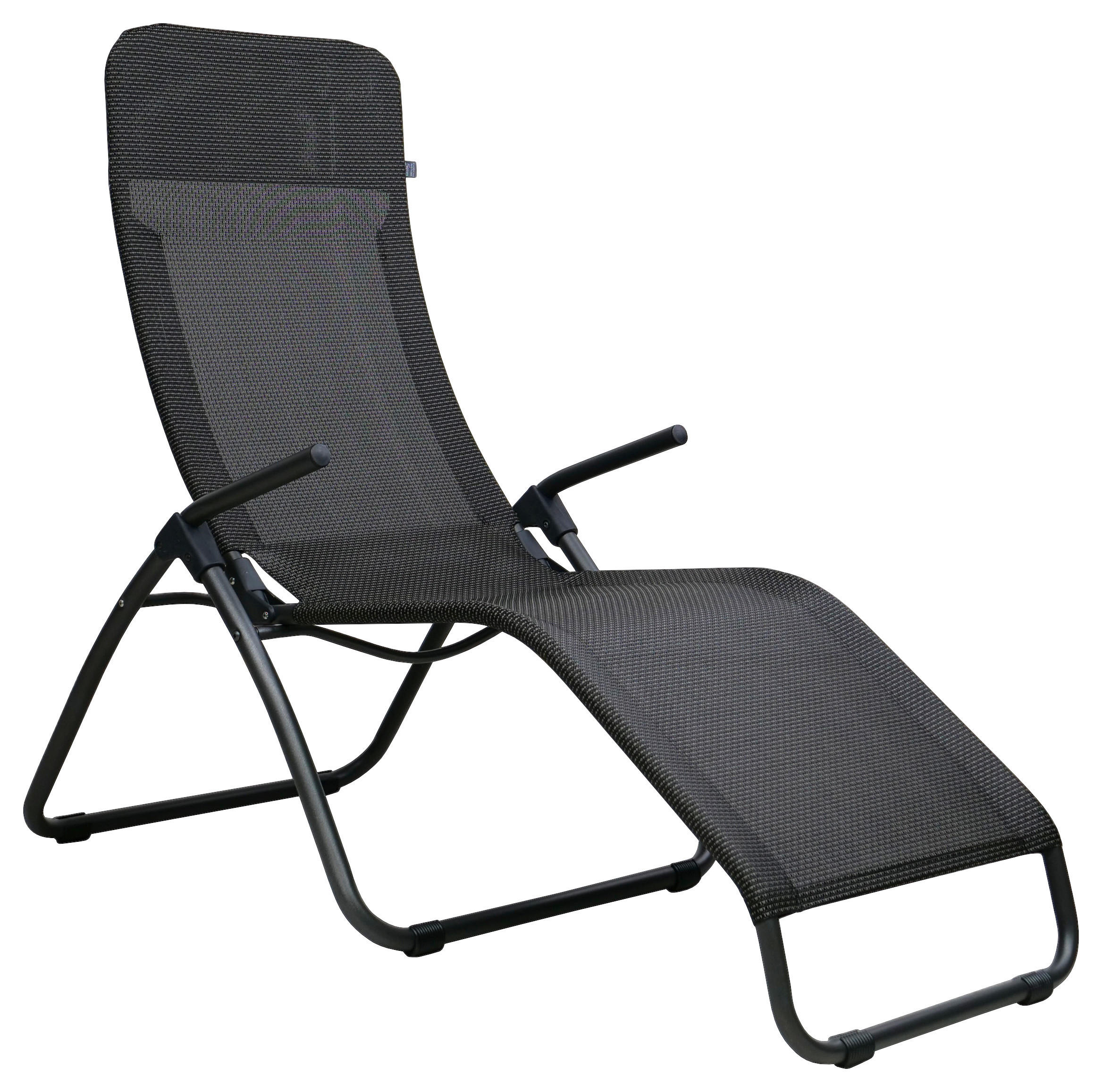 BÄDERLIEGE  - Anthrazit, Basics, Textil/Metall (185/69/118cm)