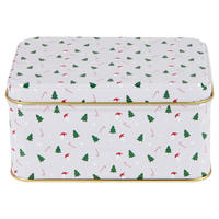 CUTIE PENTRU BISCUIțI  0.95 l  - albastru/alb, Basics, metal (14/10/7,1cm) - X-Mas